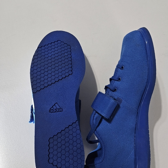 Adidas Powerlift 4 Mens 10 Blue White Mens Weightlifting Shoes BC0345 - Picture 4 of 6